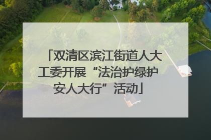 双清区滨江街道人大工委开展“法治护绿护安人大行”活动