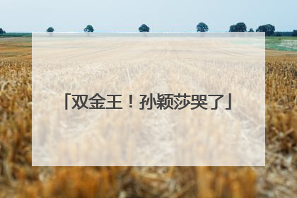 双金王！孙颖莎哭了