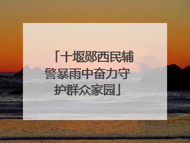 十堰郧西民辅警暴雨中奋力守护群众家园