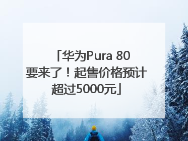 华为Pura 80要来了！起售价格预计超过5000元