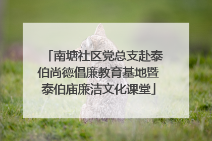 南塘社区党总支赴泰伯尚德倡廉教育基地暨泰伯庙廉洁文化课堂