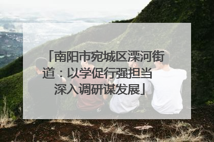 南阳市宛城区溧河街道：以学促行强担当 深入调研谋发展