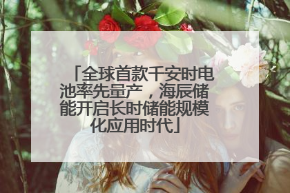 全球首款千安时电池率先量产，海辰储能开启长时储能规模化应用时代