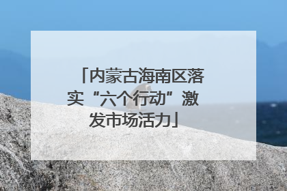 内蒙古海南区落实“六个行动”激发市场活力