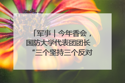 军事｜今年香会，国防大学代表团团长“三个坚持三个反对”说明了什么？