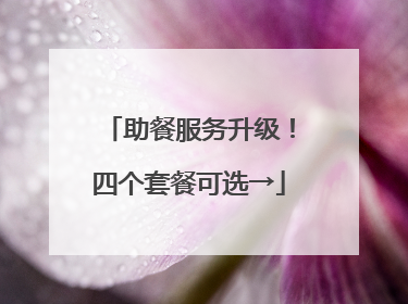 助餐服务升级！四个套餐可选→