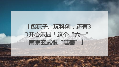 包粽子、玩科创，还有3D开心乐园！这个“六一”南京玄武很“哇塞”