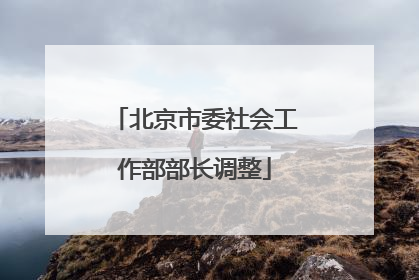 北京市委社会工作部部长调整