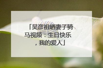 吴彦祖晒妻子骑马视频：生日快乐，我的爱人