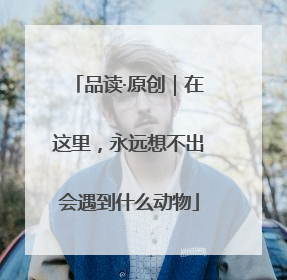 品读·原创｜在这里，永远想不出会遇到什么动物