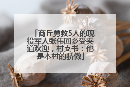 商丘勇救5人的现役军人张伟回乡受夹道欢迎，村支书：他是本村的骄傲