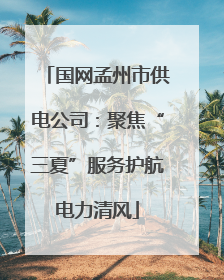 国网孟州市供电公司：聚焦“三夏”服务护航电力清风
