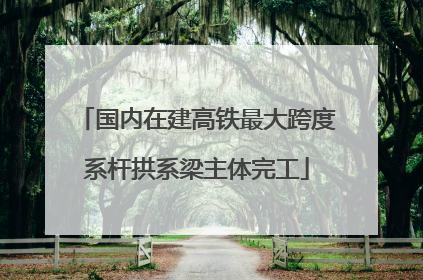国内在建高铁最大跨度系杆拱系梁主体完工
