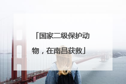 国家二级保护动物，在南昌获救