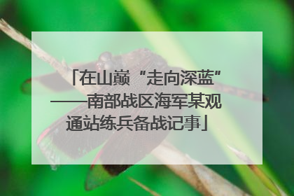 在山巅“走向深蓝”——南部战区海军某观通站练兵备战记事