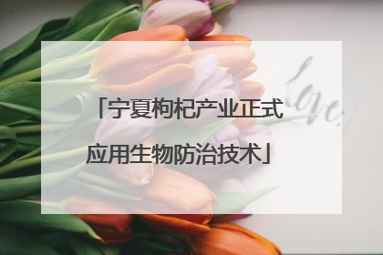 宁夏枸杞产业正式应用生物防治技术