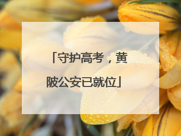 守护高考，黄陂公安已就位