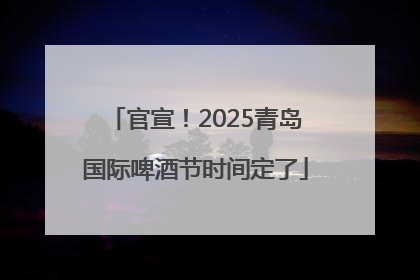 官宣！2025青岛国际啤酒节时间定了
