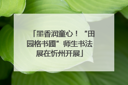 墨香润童心！“田园格书圃”师生书法展在忻州开展