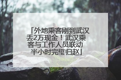 外地乘客刚到武汉丢2万现金！武汉乘客与工作人员联动 半小时完璧归赵