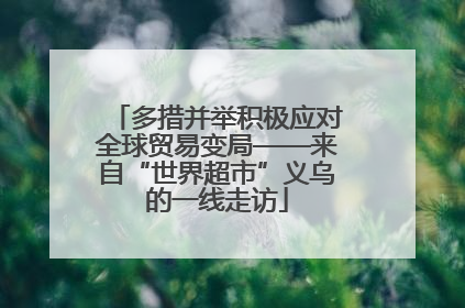 多措并举积极应对全球贸易变局——来自“世界超市”义乌的一线走访