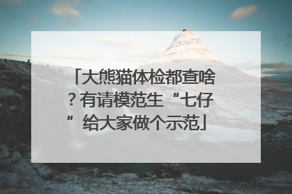 大熊猫体检都查啥？有请模范生“七仔”给大家做个示范