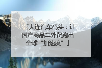 大连汽车码头：让国产商品车外贸跑出全球“加速度”