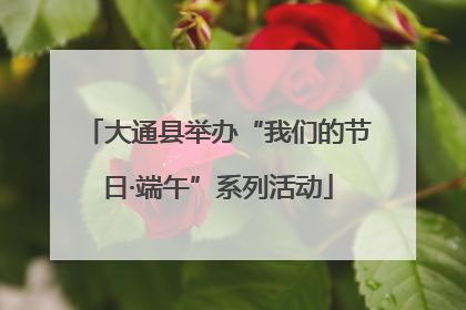 大通县举办“我们的节日·端午”系列活动