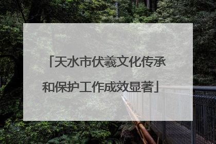 天水市伏羲文化传承和保护工作成效显著