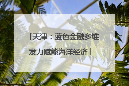 天津：蓝色金融多维发力赋能海洋经济