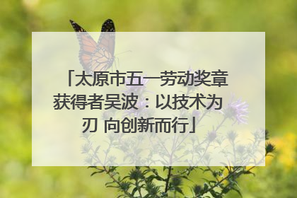 太原市五一劳动奖章获得者吴波：以技术为刃 向创新而行