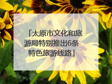 太原市文化和旅游局特别推出6条特色旅游线路