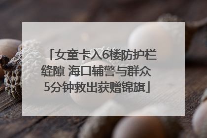 女童卡入6楼防护栏缝隙 海口辅警与群众5分钟救出获赠锦旗