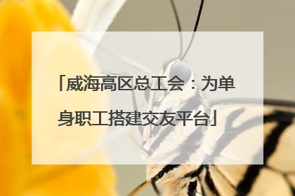 威海高区总工会：为单身职工搭建交友平台