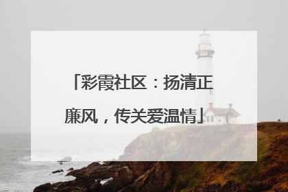 彩霞社区：扬清正廉风，传关爱温情