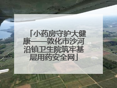 小药房守护大健康——敦化市沙河沿镇卫生院筑牢基层用药安全网