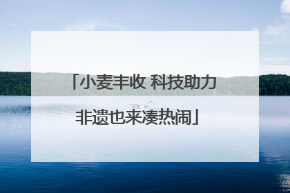 小麦丰收 科技助力 非遗也来凑热闹