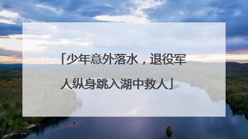 少年意外落水，退役军人纵身跳入湖中救人