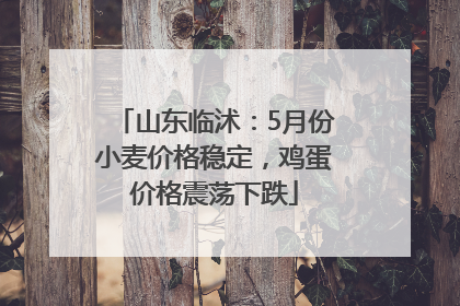 山东临沭：5月份小麦价格稳定，鸡蛋价格震荡下跌