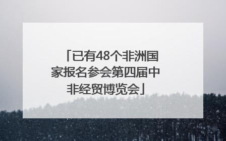 已有48个非洲国家报名参会第四届中非经贸博览会
