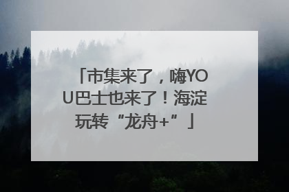市集来了，嗨YOU巴士也来了！海淀玩转“龙舟+”
