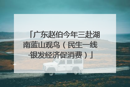 广东赵伯今年三赴湖南蓝山观鸟（民生一线·银发经济促消费）