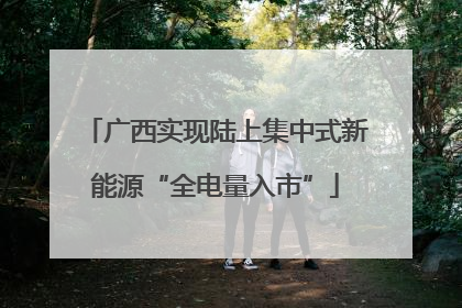 广西实现陆上集中式新能源“全电量入市”