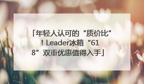 年轻人认可的“质价比”！Leader冰箱“618”双重优惠值得入手