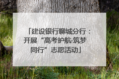 建设银行聊城分行：开展“高考护航·筑梦同行”志愿活动