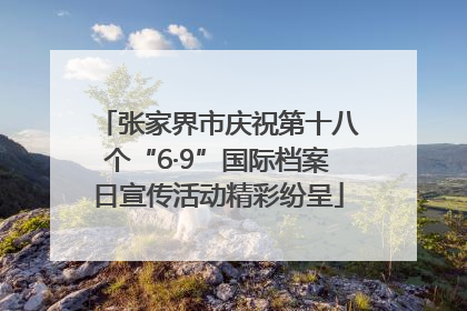 张家界市庆祝第十八个“6·9”国际档案日宣传活动精彩纷呈