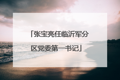 张宝亮任临沂军分区党委第一书记