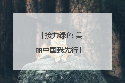接力绿色 美丽中国我先行