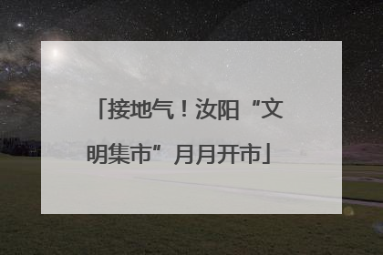接地气！汝阳“文明集市”月月开市