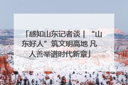 感知山东记者谈｜“山东好人”筑文明高地 凡人善举谱时代新章